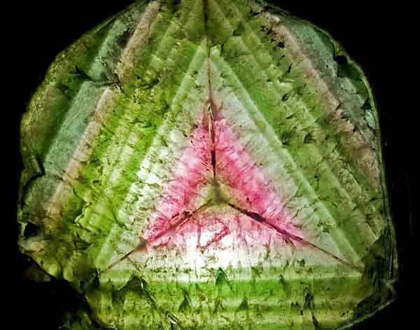 Electric stone watermelon tourmaline